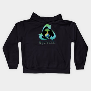 Recycle for mother earth Kids Hoodie